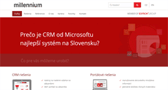 Desktop Screenshot of millennium.sk